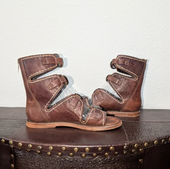 FreeBird CLEOPATRA Distressed Brown Sandals in size 8 - Picture 9 of 16